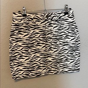 Zebra print skirt